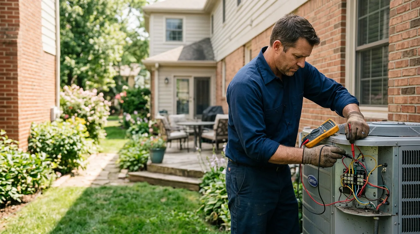 HVAC technician working near Ruther Glen, VA